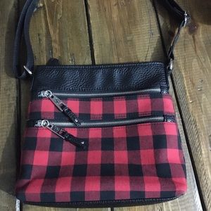 Buffalo plaid purse